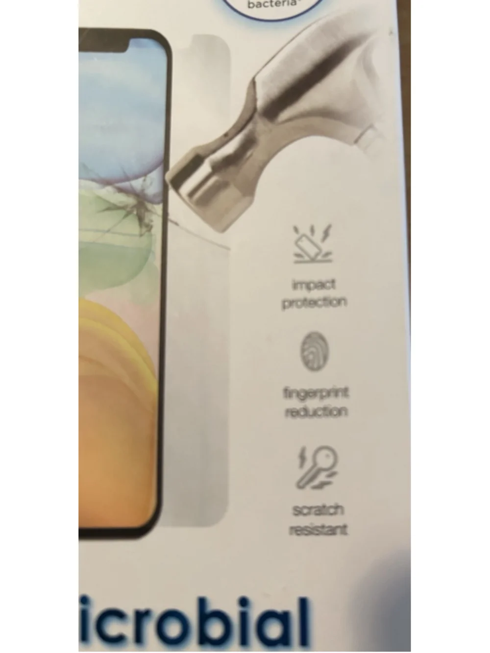 iPhone 11 Glass Anti-Microbial Screen Protector Repels 99% of Viruses & Bacteria